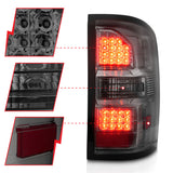 ANZO 2014-2018 GMC Sierra LED Tail Lights Black Housing Smoke Lens - 311398