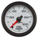 Autometer Pro-Cycle Gauge Oil Pressure 2 1/16in 100psi Digital Stepper Motor White - 19552