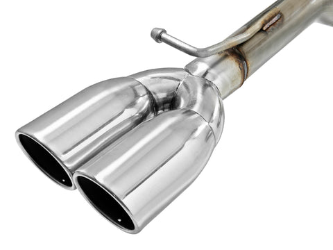 aFe MACH Force-Xp 2-1/2in 304 SS Cat-Back Exhaust 15-19 Dodge Challenger V6-3.6L - Polished Tip - 49-32067-P