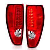 ANZO 2004-2012 Chevrolet Colorado/ GMC Canyon LED Tail Lights w/ Light Bar Chrome Housing Red/Clear - 311384