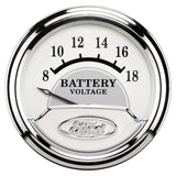 Autometer Ford Masterpiece 2 1/16in Electronic 18V Voltmeter Gauge - 880354
