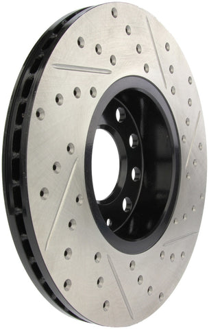 StopTech 96-7/04 Audi A4 / 95-01 A6 / 7/98-05 VW Passat Right Front Slotted and Drilled Rotor - 127.33039R