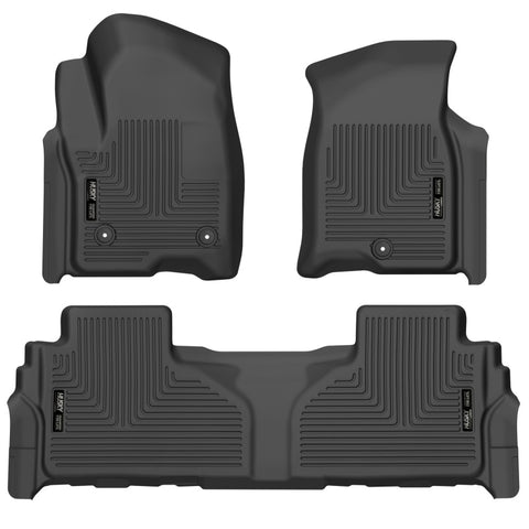 Husky Liners 21-23 Suburban/Tahoe/Yukon/Yukon XL Weatherbeater Front & 2nd Seat Floor Liners - Black - 99241