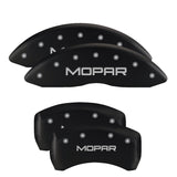 MGP 4 Caliper Covers Engraved Front & Rear Style 1/Chrysler Wing Black finish silver ch - 32001SCW1BK