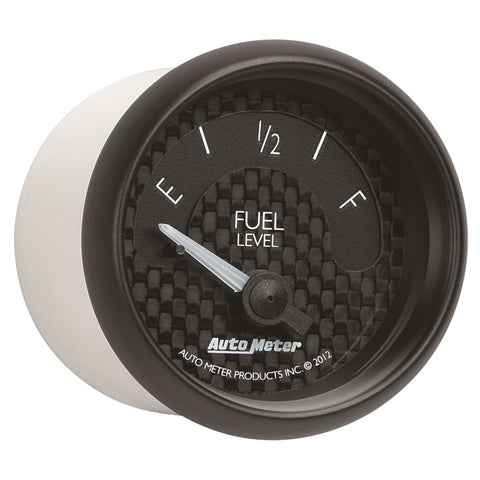 Autometer GT Series 52mm Short Sweep Electronic 0-90 ohms Fuel Level (For most 65-97 GM) - 8014