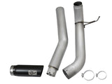 aFe Atlas Exhaust 5in DPF-Back Al Steel 2016 Nissan Titan XD V8-5.0L Black Tip - 49-06112-B