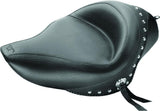 Mustang 04-21 Harley Sportster 4.5 Gallon Wide Touring Solo Seat w/Studs - Black - 76153