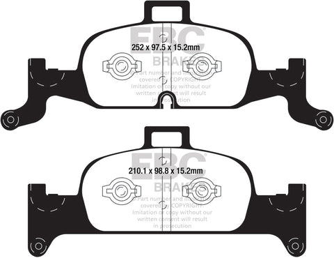 EBC 2018+ Audi A4 Allroad Quattro 2.0L Turbo Greenstuff Front Brake Pads - DP22290