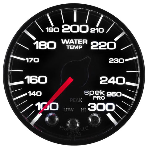Autometer Spek-Pro 52.4mm 100-300 Deg F Digital Stepper Motor Water Temp Gauge - P346328