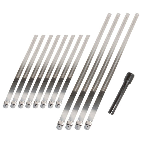 DEI Stainless Steel Positive Locking Tie & Tool Kit - 8in (8 Pack) & 14in (4 Pack) - 10219