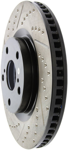StopTech 07-09 Lexus ES 250/ES 300/ ES330/ES350 SportStop Slotted & Drilled Right Front Rotor - 127.44146R
