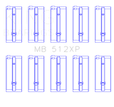 King Ford BDA - European (Size STD) Performance Main Bearing Set - MB512XP