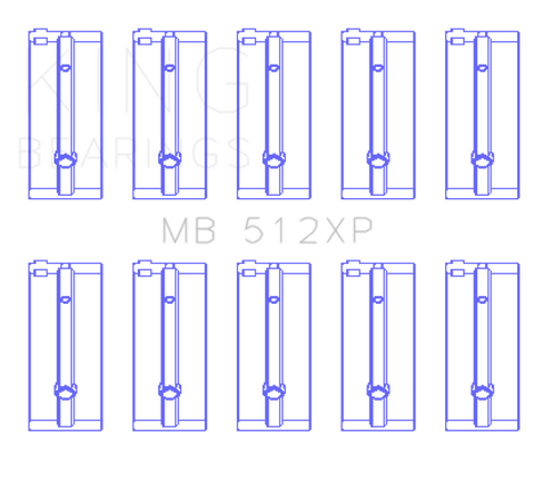 King Ford BDA - European (Size STD) Performance Main Bearing Set - MB512XP