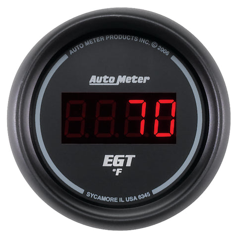 Autometer Z Series 52mm 0-2000 Deg F Digital EGT/Pyrometer Gauge - 6345