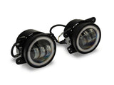 Raxiom 07-23 Jeep Wrangler JK & JL Axial Series Halo LED Fog Lights- Amber - J130812
