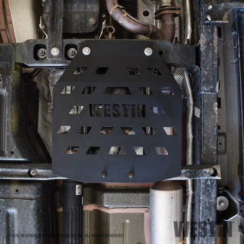 Westin/Snyper 18-21 Jeep Wrangler JL Transfer Case Skid Plate - Textured Black - 42-21085