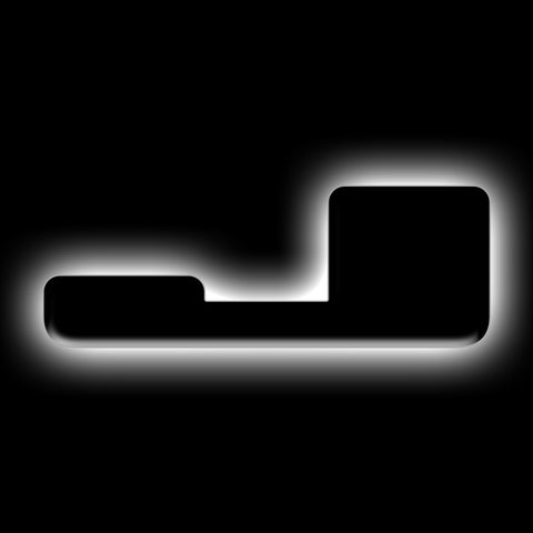 ORACLE Lighting Universal Illuminated LED Letter Badges - Matte Blk Surface Finish - J - 3141-J-001