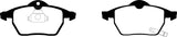 EBC 99-02 Saab 9-3 2.0 Turbo Ultimax2 Front Brake Pads - UD819