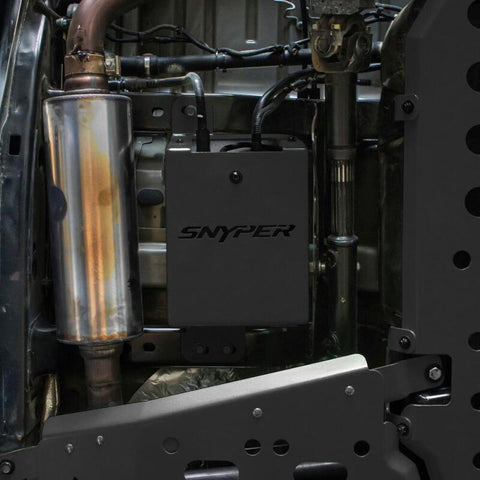 Westin/Snyper 07-17 Jeep Wrangler Evap Canister Skid Plate - Textured Black - 42-21035