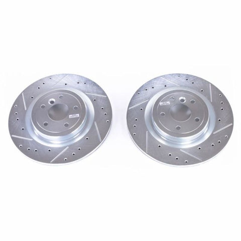 Power Stop 16-18 Jaguar XE Rear Evolution Drilled & Slotted Rotors - Pair - EBR1634XPR
