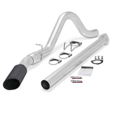 Banks Power 15 Ford 6.7L F250-350-450 CCSB/CCLB SRW Monster Exh Sys - SS Single Exh w/ Black Tip - 49792-B