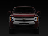 Raxiom 07-13 Silverado 1500 Super White LED Halo Projector Headlights- Black Housing (Clear Lens) - S112717