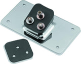 Bikers Choice 55-Up Chrome Custom Laydown License Plate Bracket With 3 Bolt Style - 490002