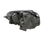 ANZO 2006-2009 Volkswagen Rabbit Projector Headlights w/ Halo Black (CCFL) - 121345