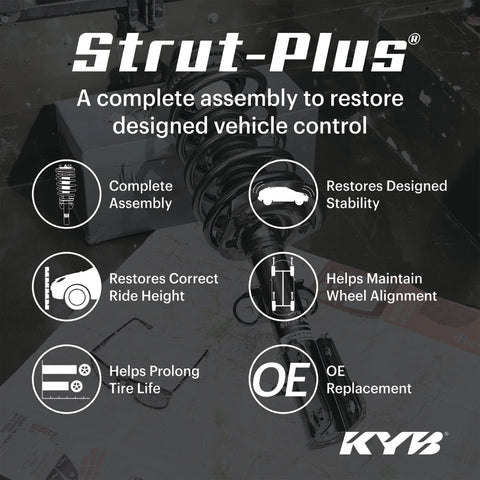 KYB Shocks & Struts Strut-Plus 12-14 Front Left Toyota Camry (L/LE/XLE/Hybrid) w/2.5L - SR4260