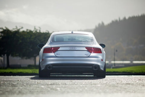 AWE Tuning Audi C7 A7 3.0T Touring Edition Exhaust - Dual Outlet Diamond Black Tips - 3015-33064