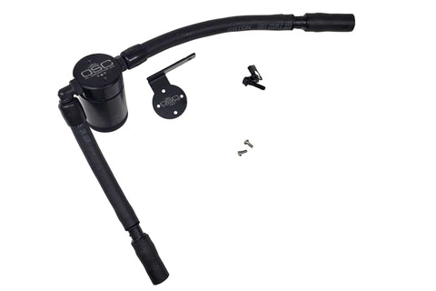 J&L 16-19 Ford Escape 1.5L EcoBoost Passenger Side Oil Separator 3.0 - Black Anodized - 3053P-B