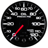 Autometer Spek-Pro - Nascar 2-1/16in Oil Press 0-120 psi Bfb Ecu - P525328