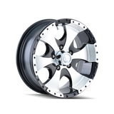ION Type 136 14x6 / 5x114.3 BP / 0mm Offset / 83.82mm Hub Black/Machined Wheel - 136-4665BX