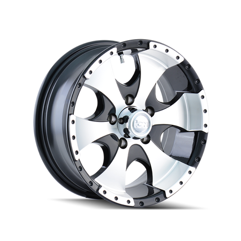 ION Type 136 15x6 / 6x139.7 BP / 0mm Offset / 108mm Hub Black/Machined Wheel - 136-5683BX