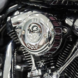 S&S Cycle 2017+ M8 Models Stealth Air Cleaner Kit w/ Gloss Black Mini Teardrop Cover - 170-0436C