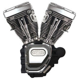S&S Cycle 07-16 Touring Models T111 T-Series Long Block Engine - Wrinkle Black - 310-0402A