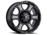 ICON Shield 20x9 8x180 12mm Offset 5.5in BS 125.2mm Bore Satin Black/Machined Wheel - 1020908955MB