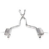 Stainless Works 2018 Jeep TrackHawk 6.2L 3in Catback System X-Pipe Turbo S-Tube Muffler Stock Exit - JEEP1862CB-S