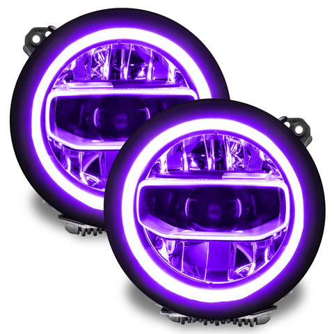 Oracle Jeep Wrangler JL/Gladiator JT RGB+W Headlight DRL Upgrade Kit - ColorSHIFT 2 - 1346-333