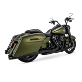 Vance & Hines 17-23 Harley Touring Models Blackbird 450 Slip-Ons - Black Contrast Finish End Caps - 46792
