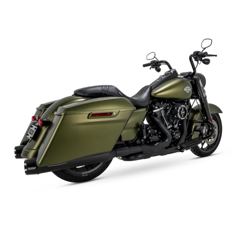 Vance & Hines 17-23 Harley Touring Models Blackbird 450 Slip-Ons - Black Contrast Finish End Caps - 46792