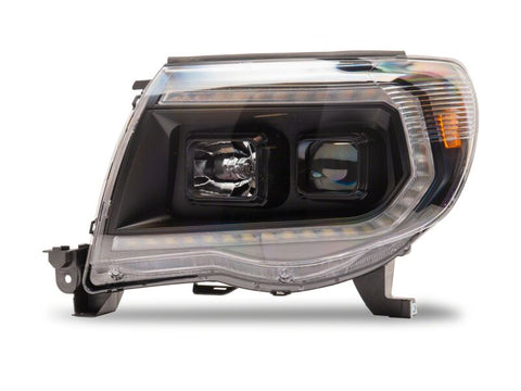 Raxiom 05-11 Toyota Tacoma Axial Series Switchback Projector Headlights- Black Housing- Clear Lens - TT23361