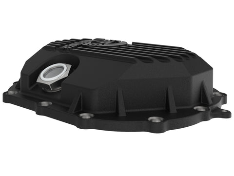 AFE Power 11-18 GM 2500-3500 AAM 9.25 Axle Front Diff Cover Black Machined w/ 2 Qts 75w90 Oil - 46-71051B