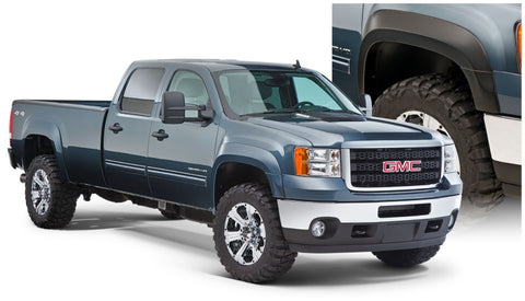 Bushwacker 07-13 GMC Sierra 1500 Fleetside Extend-A-Fender Style Flares 4pc 78.7/97.6in Bed - Black - 40952-02