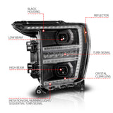 ANZO 21-23 Ford F150 LED Projector Headlight w/Switchback+Sequential - Black (Driver Side Only) - 111594-L