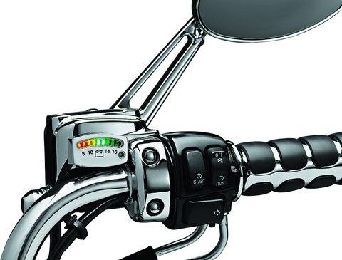Kuryakyn LED Battery Gauge Universal Chrome - 4219