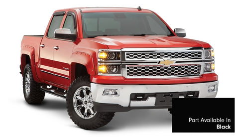 Bushwacker 16-18 Chevy Silverado 1500 Fleetside Pocket Style Flares 4pc 78.8/97.8in Bed - Black - 40957-34