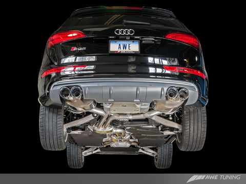AWE Tuning Audi 8R SQ5 Touring Edition Exhaust - Quad Outlet Diamond Black Tips - 3015-43056