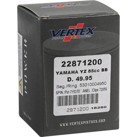 Vertex Piston 02-18 Yamaha YZ 85 85cc +2mm Cast Big Bore Piston Kit 92cc. - 22871200