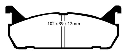 EBC 91-96 Ford Escort 1.8 Yellowstuff Rear Brake Pads - DP4828R